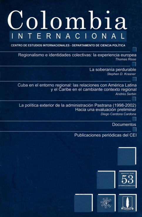 Revista Colombia Internacional 53 de la Universidad de los Andes