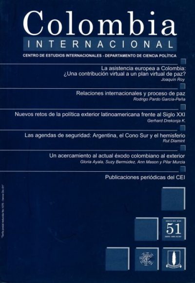 Revista Colombia Internacional 51 de la Universidad de los Andes