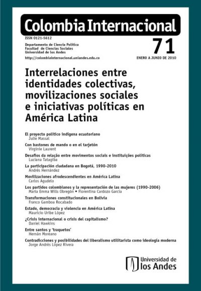 Revista Colombia Internacional 71 de la Universidad de los Andes