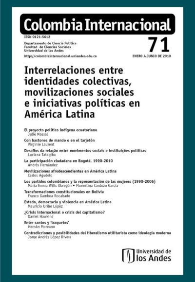 Revista Colombia Internacional 71 de la Universidad de los Andes