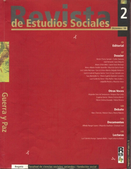 Revista de Estudios Sociales 2 de la Universidad de los Andes