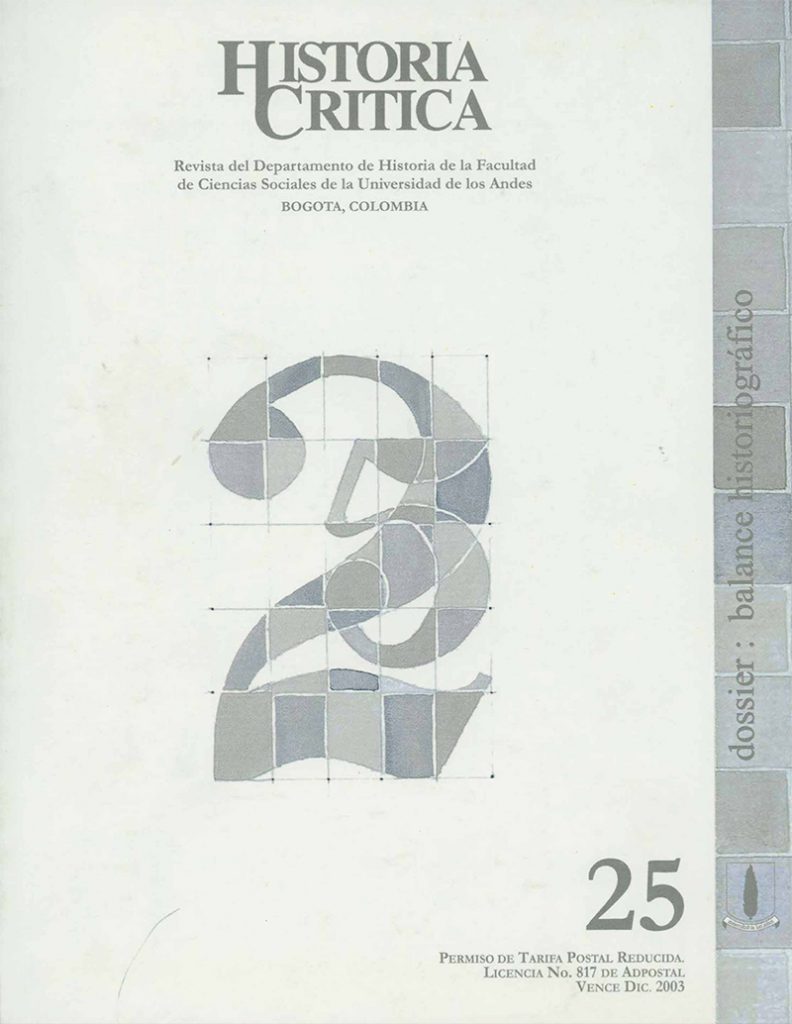 Histcrit.2003.issue 25.cover
