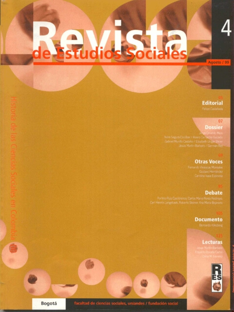 Revista de Estudios Sociales 4 de la Universidad de los Andes