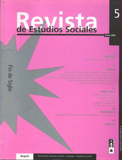 Revista de Estudios Sociales 5 de la Universidad de los Andes