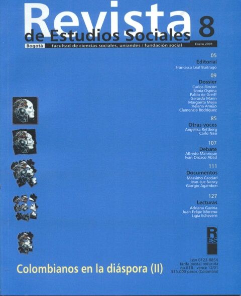 Revista de Estudios Sociales 8 de la Universidad de los Andes