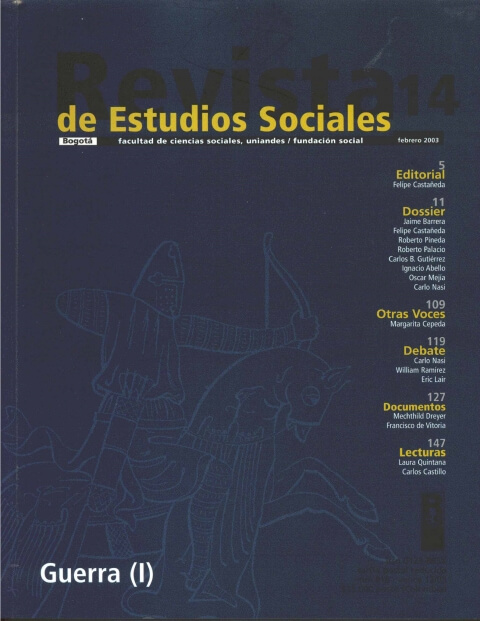 Revista de Estudios Sociales 14 de la Universidad de los Andes