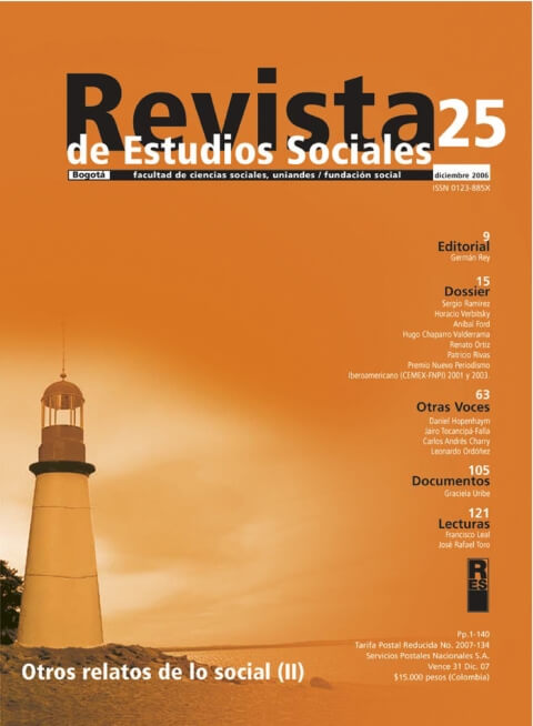 Revista de Estudios Sociales 25 de la Universidad de los Andes