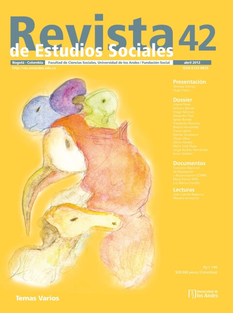 Revista de Estudios Sociales 42 de la Universidad de los Andes
