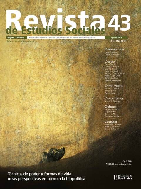 Revista de Estudios Sociales 43 de la Universidad de los Andes