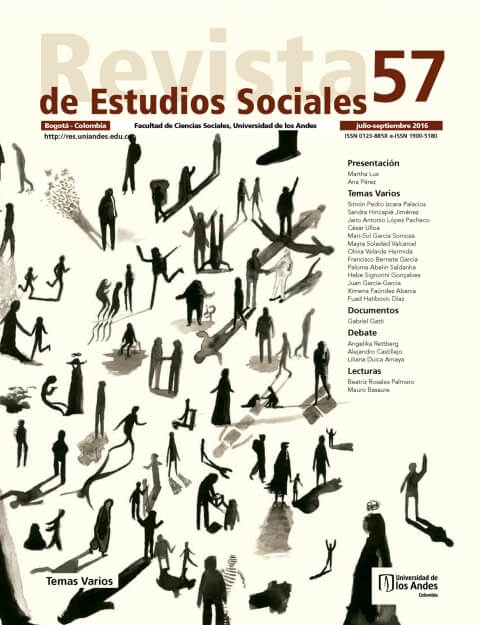 Revista de Estudios Sociales 57 de la Universidad de los Andes