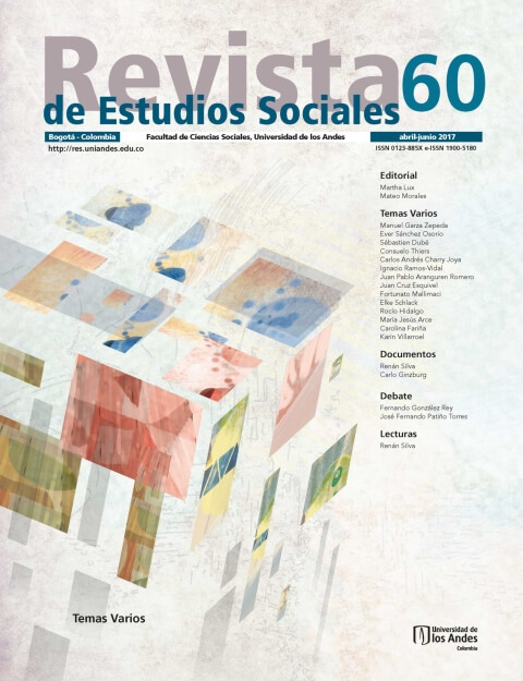 Revista de Estudios Sociales 60 de la Universidad de los Andes