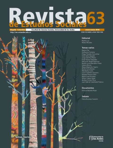 Revista de Estudios Sociales 63 de la Universidad de los Andes