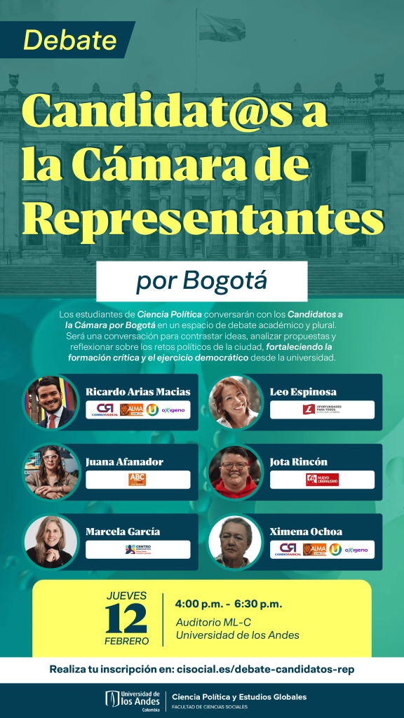 Pieza gráfica para el Debate de Candidatos a la Cámara de Representantes por Bogotá
