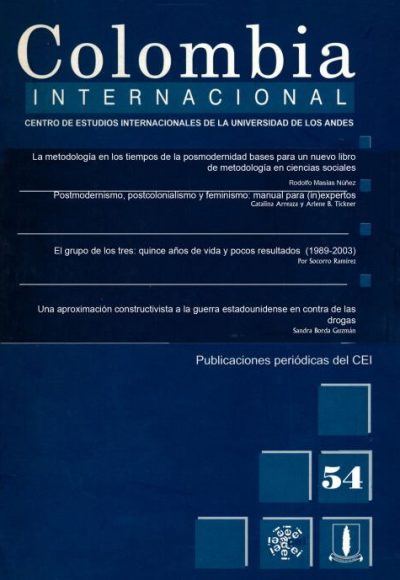 Revista Colombia Internacional 54 de la Universidad de los Andes