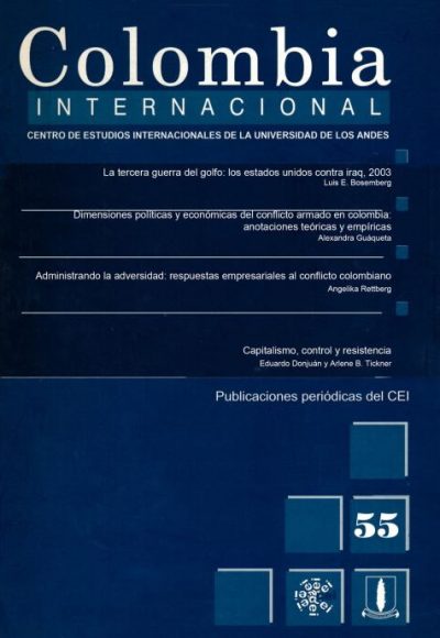 Revista Colombia Internacional 55 de la Universidad de los Andes