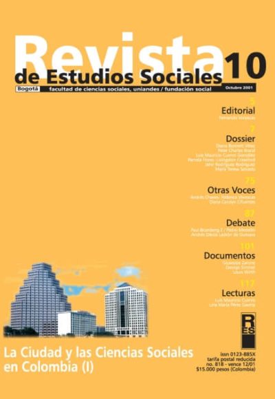 Revista de Estudios Sociales 10 de la Universidad de los Andes