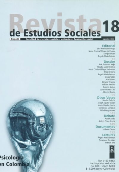 Revista de Estudios Sociales 18 de la Universidad de los Andes