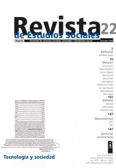 Revista de Estudios Sociales 22 de la Universidad de los Andes