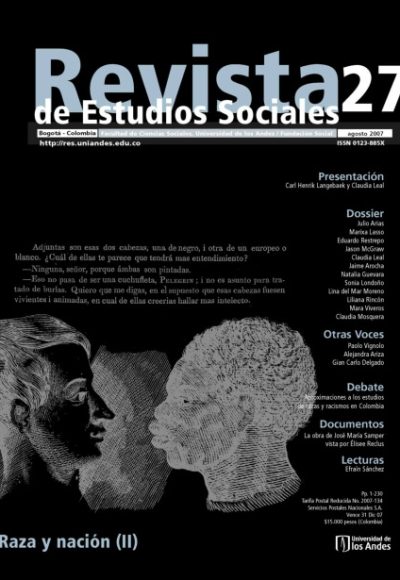 Revista de Estudios Sociales 27 de la Universidad de los Andes