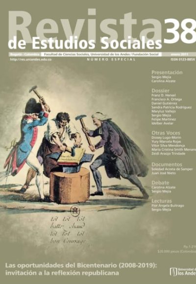 Revista de Estudios Sociales 38 de la Universidad de los Andes