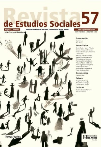 Revista de Estudios Sociales 57 de la Universidad de los Andes