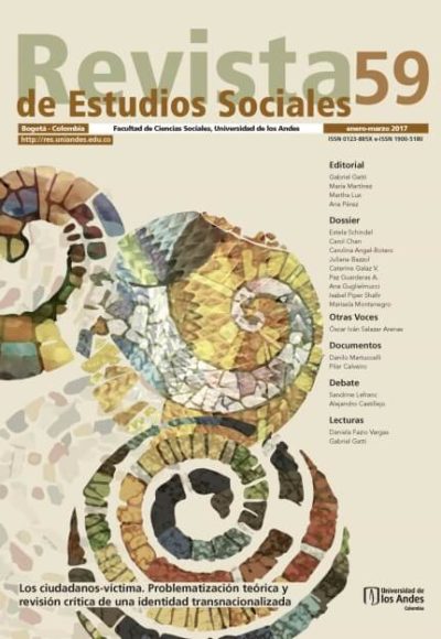 Revista de Estudios Sociales 59 de la Universidad de los Andes