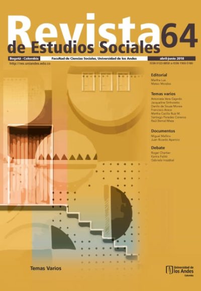 Revista de Estudios Sociales 64 de la Universidad de los Andes